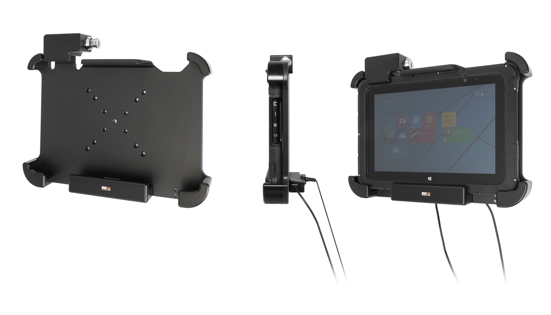 BRODIT ET5x  (10,1")  Charging cradle  With lock, 2 keys. Fits devices with rugged frame. With USB Host and DC power
